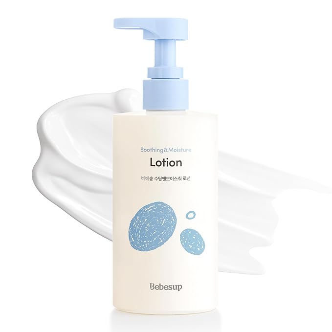 BEBESUP- 베베숲 Daily Hydration Baby Lotion | Korean Skincare for Sensitive & Atopic Skin 100-Hour Hydration Organic Rice & Ceramide Formula Hypoallergenic Fast Absorbing 10.14 fl. oz-CubbioJoy