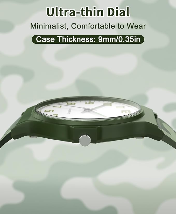 Kids Analog Watch Boys Girls, 30M Waterproof, Sports Watch for Boys, Easy to Read Children's Thin Dial Wrist Watches with Soft Band, for Ages 5-15 Kids Great Birthday Gifts Christmas Day-CubbioJoy
