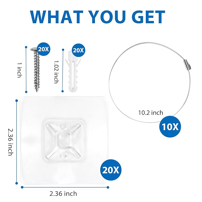 Adhesive Furniture Wall Anchors (10 Pairs 20 Packs), Vinkqiado Anti Tip Furniture Safety Straps for Baby Proofing, Secure Bookcase Dresser Shelf Cabinet to Wall for Child-CubbioJoy