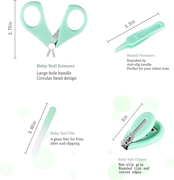 Baby Nail Trimmer Electric-12 in 1 Baby Nail Clippers Safe Baby Nail File Kit with a Nail Clipper, Scissor, Tweezers, and Nail Files-CubbioJoy