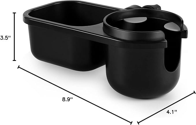 Accmor Stroller Cup Holder with Tray, Universal Cup Holder, Bike Bottle Holder, 360° Rotatable Large Caliber Drinks Holder for Stroller, Bike, Wheelchair, Walker-CubbioJoy