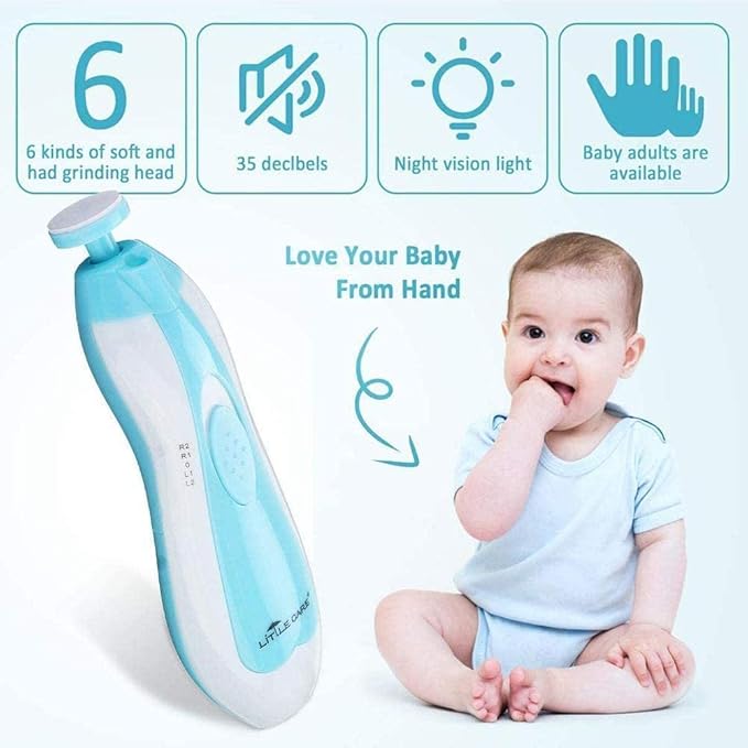 Baby Nail Trimmer Electric,Baby Nail Clippers, 6 in 1 Baby Nail File,Nail File Baby Grooming Kit Manicure Set for Toddler or Adults-CubbioJoy