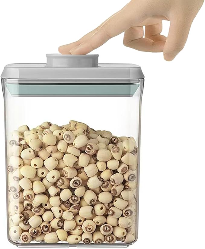 Airtight Food Storage Container - 1.25qt / 1250ml Rectangle Pop Containers With Lids, Bpa Free for Spaghetti Cereal Flour Rice Kitchen Organizer-CubbioJoy