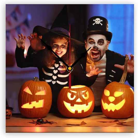 Custom Clocks for Walls Personalized Picture Hanging Time Clocks Silent Non Ticking Round Decoration for Kitchen Wedding Friend Family Lover-CubbioJoy