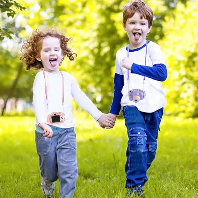 Agoigo Kids Waterproof Camera - Children Underwater HD Video Digital Camcorder, Portable Travel Toy for Toddler - Ideal Christmas Birthday Gifts for Boys Girls Age 3-12 with 32GB Card (Purple)-CubbioJoy