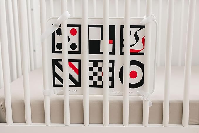 Baby Mirror - Large Crib Mirror - Double-Sided with High Contrast Images - Baby Safe Mirror - NICU Approved - Shatterproof with Hospital Grade Rubber by Genius Baby Toys-CubbioJoy