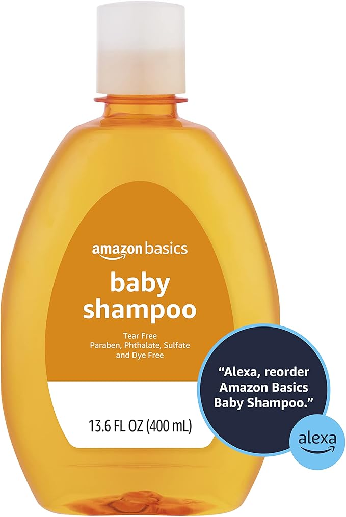 Amazon Basics Tear-Free Baby Shampoo, 13.6 Fluid Ounce, 4-Pack (Previously Solimo)-CubbioJoy