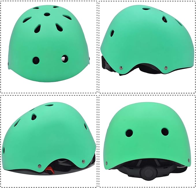 Kids Bike Helmet Set Adjustable for Children, Boys, Girls and Teenagers Aged 3-8 Years Includes Elbow, Knee, Wrist Guards Children's Helmet Protection Set for Bikes SkateboardsRollerskates-CubbioJoy
