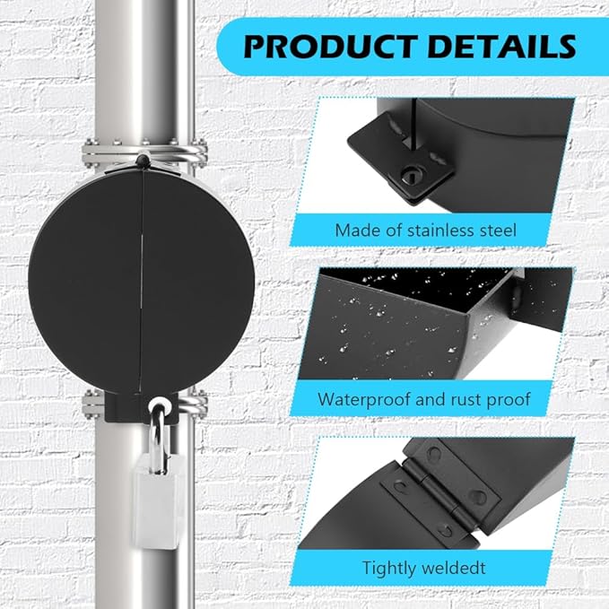 Door Knob Lockout Device with Padlock, Child Proof Door Knob Covers, Prevents Turning of Doorknob and Access to Keyhole, Doors Handle Locks, Covering Faucets/Valves(Color:B)-CubbioJoy