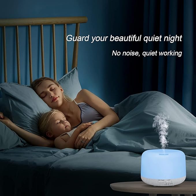 Aromatherapy Diffuser for Essential Oil, 300ml Cool Mist Humidifier with Remote Control, Aroma Diffusers for Home with Waterless Safety Switch & 14 LED Colors-CubbioJoy