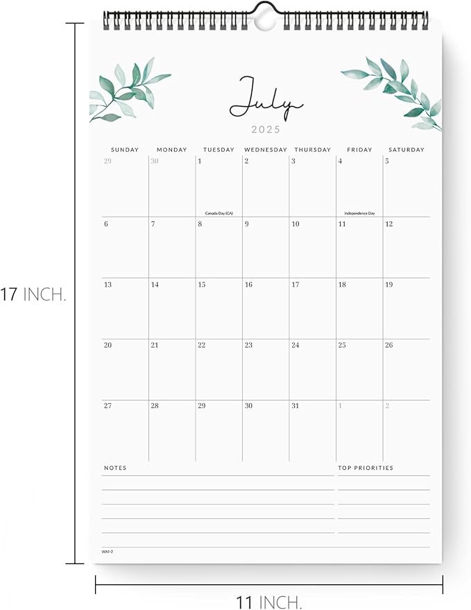 Jotsome Wall Calendar 2025-2026, Large Academic Monthly Calendar From July 2025 to December 2026 11"x17", Aesthetic Wall Decoration in Home and Office for Easy Organizing-CubbioJoy