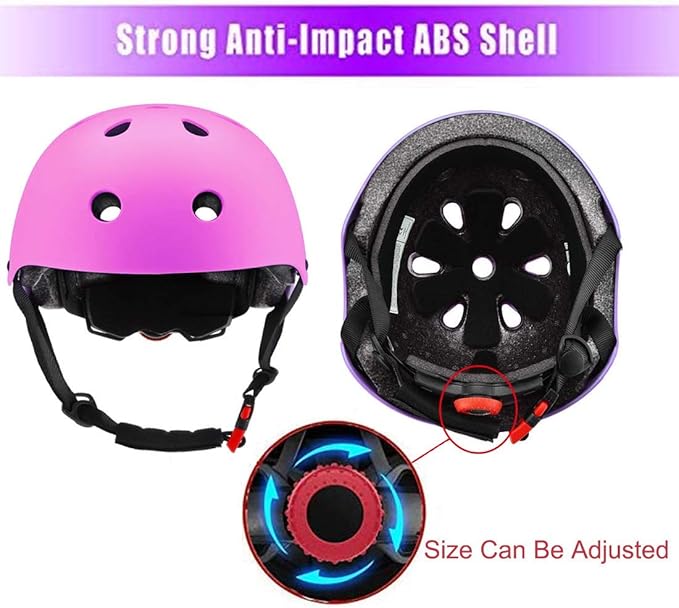 Adjustable Helmet for Ages 3-16 Kids Toddler Boys Girls Youth,Protective Gear with Elbow Knee Wrist Pads for Multi-Sports Skateboarding Bike Riding Scooter Inline skatings Longboard Roller Skate-CubbioJoy