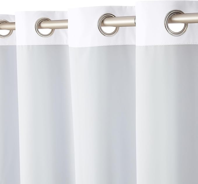 Amazon Basics Room Darkening Light Blocking Blackout Window Curtain with 2 Panels Grommets, for Living Room and Bedroom, 52 x 96 inches, White - Set of 2-CubbioJoy
