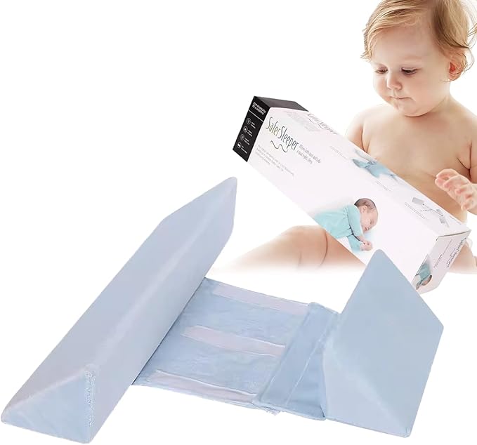 Baby Side Sleeper Weddge Breathable Pillow, Removable and Washable Breathable Bedding Set Original Down Alternative Pillow for Sleeping-CubbioJoy
