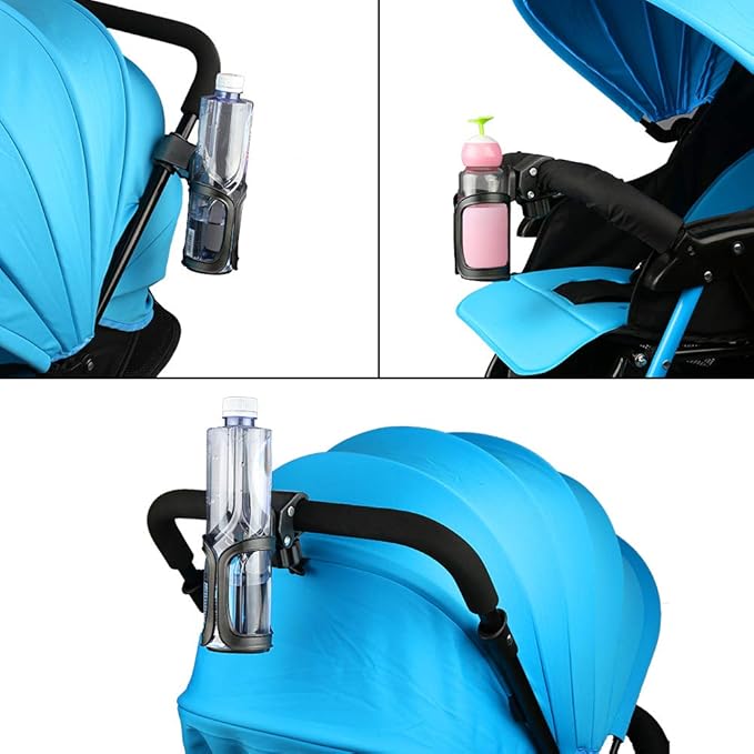 Accmor Stroller Cup Holder, Universal Cup Holder for Uppababy, Nuna, Doona Strollers, 360 ° Rotatable Bottle Holder for Stroller, Bike, Wheelchair, Walker, Scooter-CubbioJoy