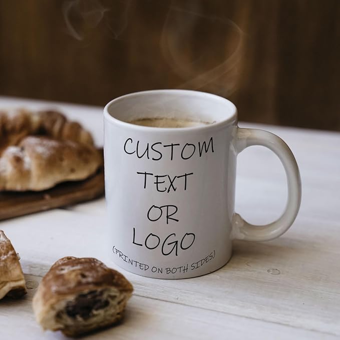 Custom Photo & Text Mug Add Personalized Text, Upload Your Image Personalized 11.5oz Mug Choose From Various Designs The Suitable Gift for Parents (C01 TEXT)-CubbioJoy