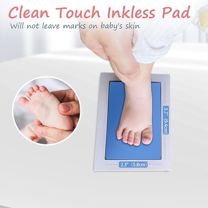 Inkless Baby Hand and Footprint Kit,Clean Touch Ink Pad for Baby Footprint Kit,No Mess Dog Paw Print Kit,DIY Footprint Ink for Baby Keepsake Gifts for Boys and Girls-CubbioJoy