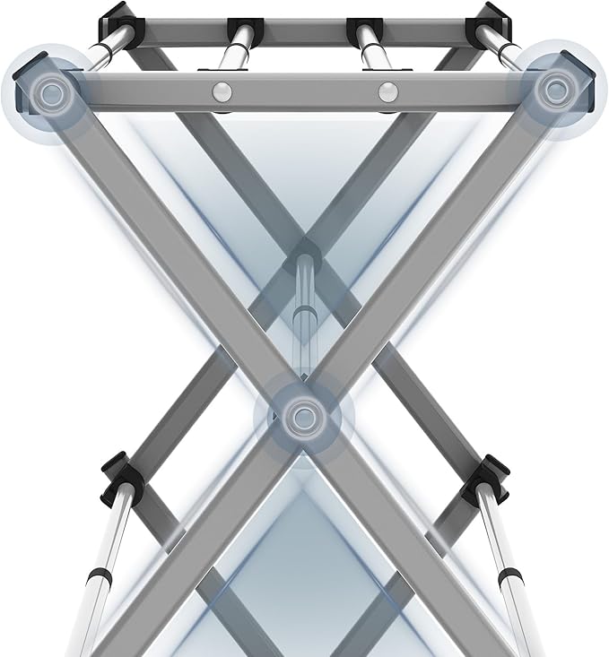 APEXCHASER Drying Rack Clothing, Clothes Drying Rack Foldable, Laundry Drying Rack Expandable, Small Clothe Hanger for Baby Clothes Towels Bibs, Socks, Clothes Airer for Indoor Outdoor Use, White/Grey-CubbioJoy