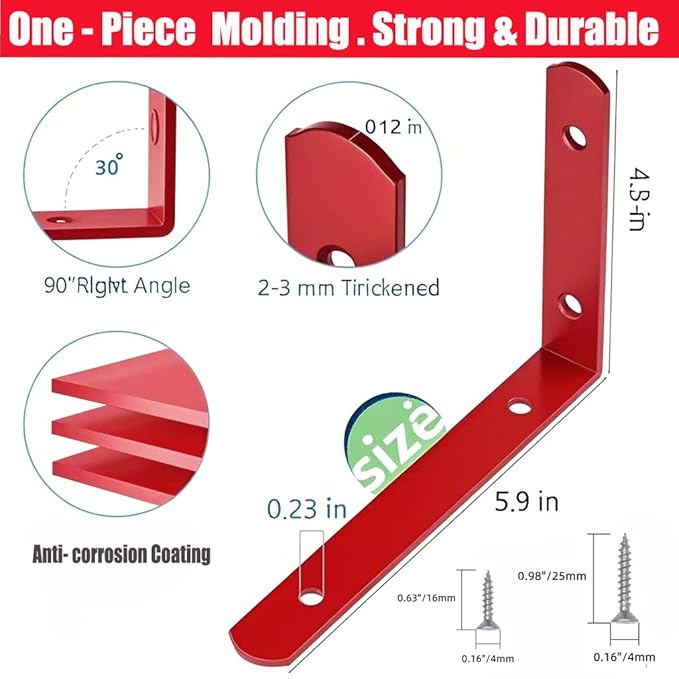 Anti Tip Furniture Anchors for Baby Pet Proofing,Furniture Wall Anchor Furniture Dresser Bookshelf Falling Prevention Device for Children (Red)-CubbioJoy