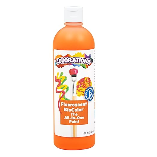 BioColor FBIOOR Paint, Fluorescent Orange - 16 oz.-CubbioJoy
