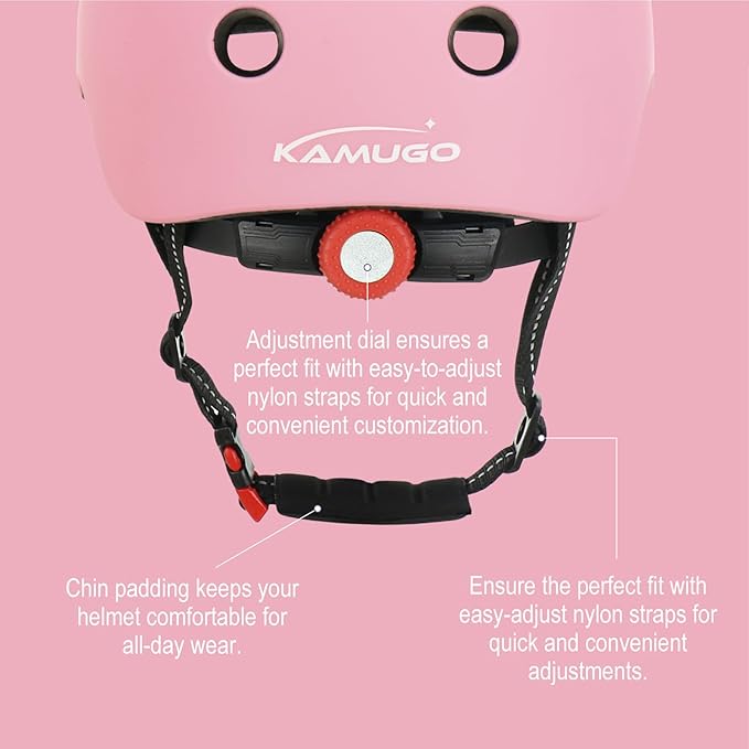 KAMUGO Kids Bike Helmet Set, Toddler Helmet for Ages 2-8 Boys Girls with Sports Protective Gear Set Knee Elbow Wrist Pads for Skateboard Cycling Scooter Rollerblading-CubbioJoy