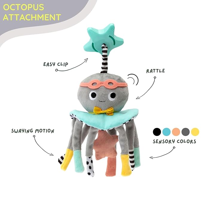 DINGLE DANGLE - Travel Mobile - Lightweight, Portable Baby Mobile - Keeping Baby Happy at Home or on the Go! Newborn Essentials Must Haves - Great Baby Registry or Shower Gift - Featured on Shark Tank-CubbioJoy