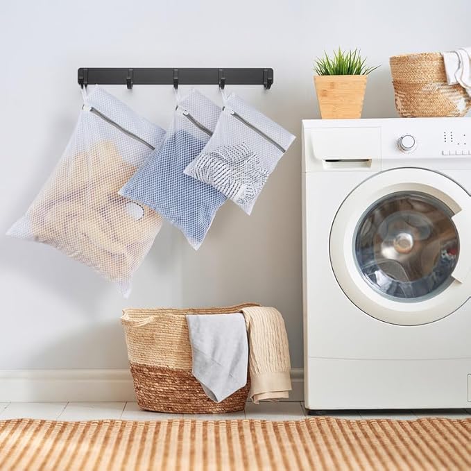 3Pack Large Honeycomb Lingerie Bags with Hanging Loop by MDSXO for Washing Delicates 16 * 20 inch-CubbioJoy