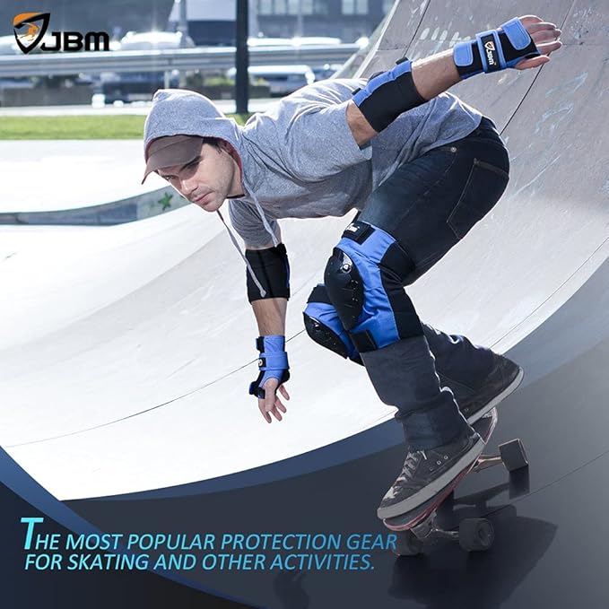 JBM Adult & Kids Knee Pads Elbow Pads and Wrist Guards for Inline Skating, Roller Skating, Skateboarding, Scootering-CubbioJoy