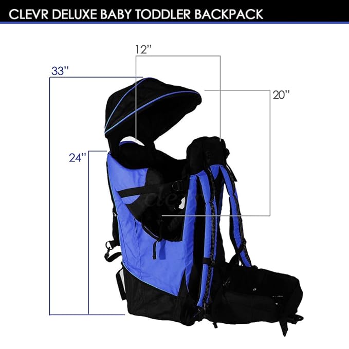 ClevrPlus Deluxe Adjustable Baby Carrier Outdoor Hiking Child Backpack Camping-CubbioJoy