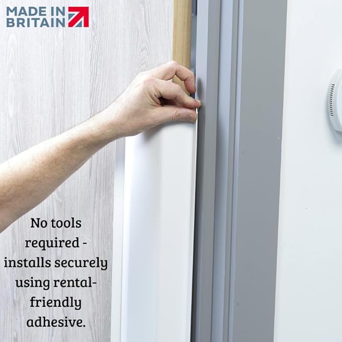 Cardea Child Safety Door Finger Pinch Guard Hinge Protector for The Front of The Door – White (2 Pack)-CubbioJoy