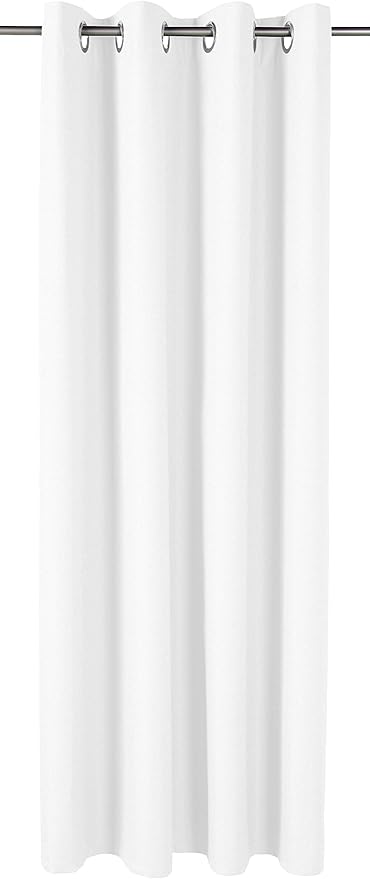 Amazon Basics Light Blocking Room Darkening Blackout Window Curtain with 2 Panels Grommets, for Living Room and Bedroom, 52 x 63 inches, White - Set of 2-CubbioJoy