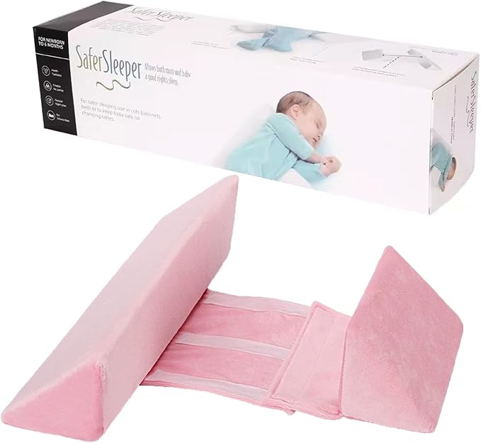 Baby Side Sleeper Weddge Breathable Pillow, Removable and Washable Breathable Bedding Set, Medium-CubbioJoy