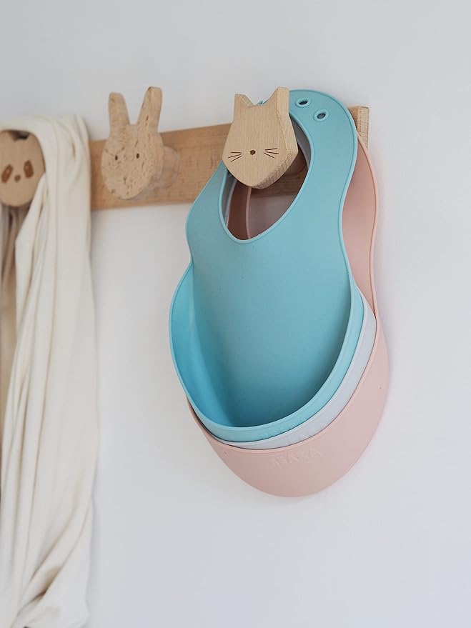 BEABA Silicone Baby Bib, Made with Soft Supple Silicone, Baby Bibs with Baby Food Catcher, Baby Essentials for Baby Feeding-CubbioJoy