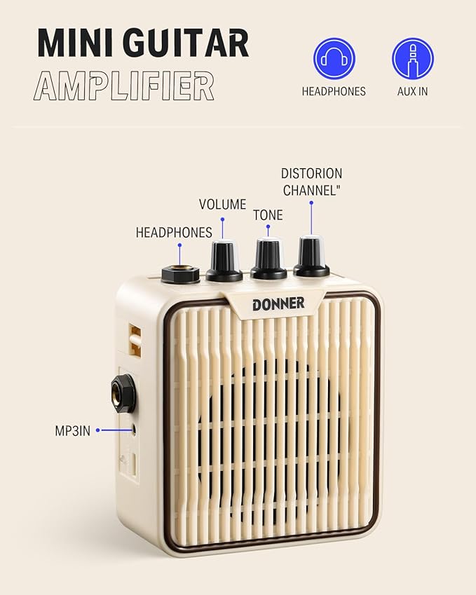 Donner 30 Inch Kids Electric Guitar Beginner Kit TL Style Mini Electric Guitar for Kids with Amp, 600D Bag, Tuner, Picks, Cable, Strap and Extra Strings, DTJ-100S, Sunburst-CubbioJoy