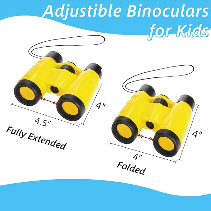 20 Pack Binoculars Toy for Kids, Kids Binoculars with Compass and Neck String, Nature Exploration Toys, Party Favors Learning Gifts for Sightseeing, Camping Adventure, Birdwatching-CubbioJoy