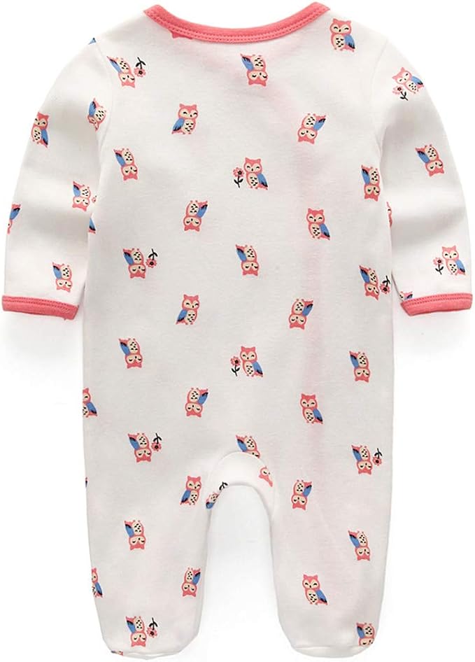 Kiddiezoom Baby and Toddler Boys'Snug Fit Footed One-Piece Romper Jumpsuit Cotton Cotton Footed Outfit-CubbioJoy