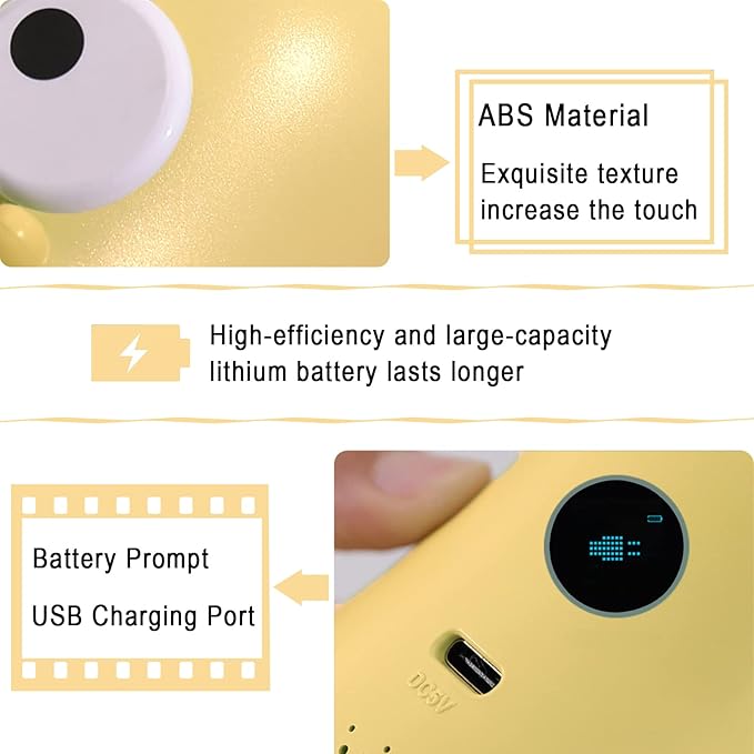Kids Alarm Clock for Girls Pear Alarm Clock with Snooze Toddler Sleep Training Clock for Bedroom Home Office(Yellow)-CubbioJoy