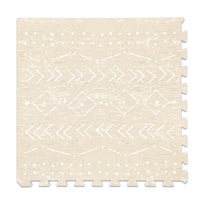 Baby Play Mat for Floor – 4x6ft Beige | Soft Non Toxic Premium EVA Foam Tiles for Tummy Time, Crawling & Playroom – Waterproof Interlocking Floor Mat for Babies & Toddlers by Lillefolk (6 Tiles)-CubbioJoy