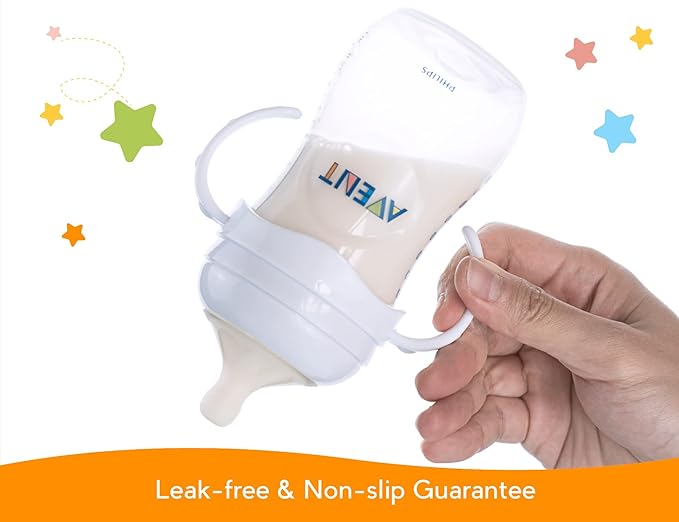 Baby Bottle Handles for Philips Avent Natural Baby Bottles, Compatible Avent Bottle Holder for Baby, 2 Count-CubbioJoy