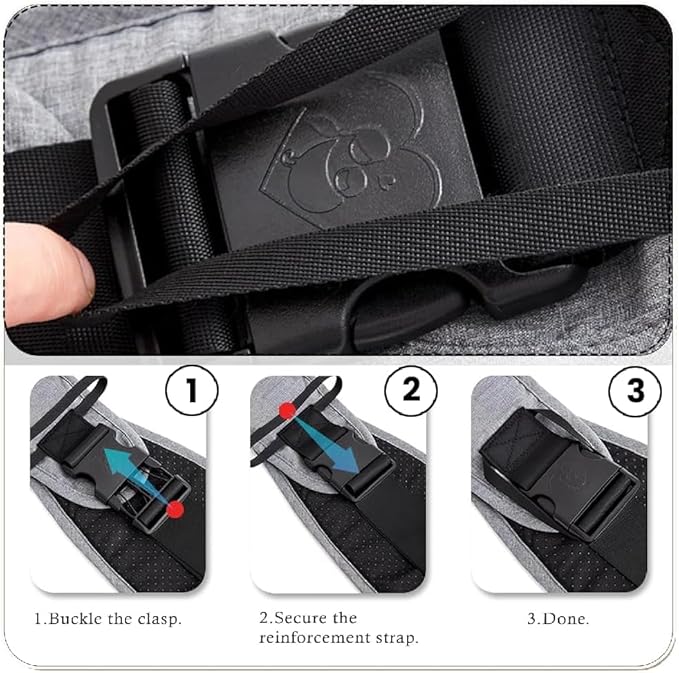 Baby Sling Carrier Adjustable Baby Sling 2025 Upgraded Toddler Sling Comfortable Baby Wrap Carriers Ergonomic-Designed, Travel Friendly Carrying 10-45 Lbs Blackwhite-CubbioJoy