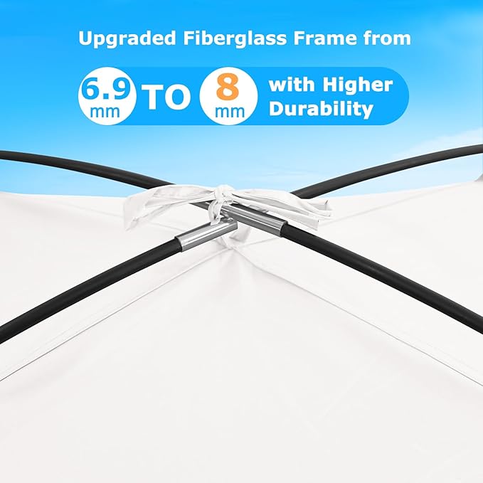 COMMOUDS Beach Tent Sun Shade for 3/4-5/6-7/8-10 Person, UPF 50+ Beach Sun Shelter Canopy Tent, Lightweight, Easy Set Up and Carry-CubbioJoy