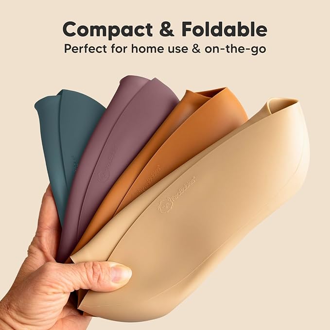 KeaBabies 2-Pack Silicone Baby Bibs for Eating - Sturdy Food-Grade Silicone Bibs for Babies Girl, Boy, Large Food Catcher, Clean & Put On Easily, Waterproof Toddler Feeding Essentials (Rocky)-CubbioJoy