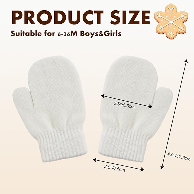 Baby Winter Mittens Toddler Stretch Knit Gloves Magic Warm Glove for Baby Boys Girls-CubbioJoy