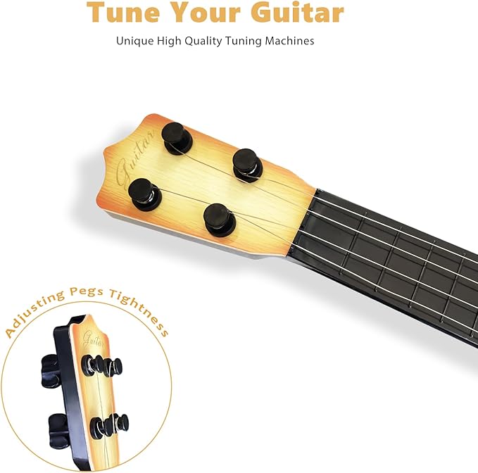 17inch Mini Guitar Toy, 4 Strings Guitar for Kids Musical Instrument Toys for Toddler Kids/Boys/Girls/Beginner.-CubbioJoy