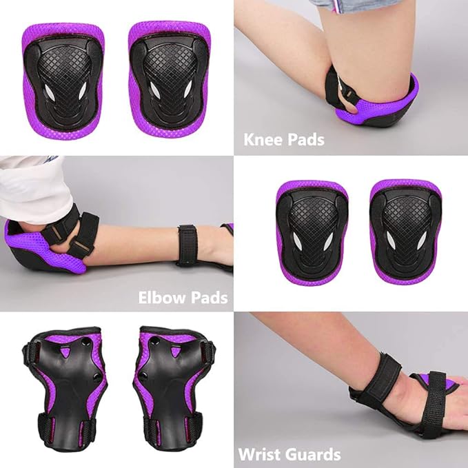 Adjustable Helmet for Ages 3-16 Kids Toddler Boys Girls Youth,Protective Gear with Elbow Knee Wrist Pads for Multi-Sports Skateboarding Bike Riding Scooter Inline skatings Longboard Roller Skate-CubbioJoy