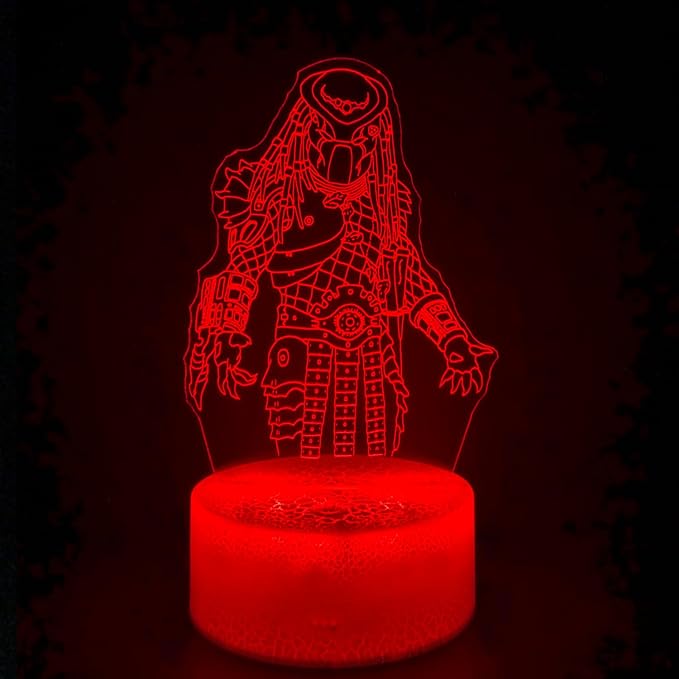 3D Alien Night Light, Horror Monster Illusion Table Lamp with 16 Colors Remote Control Touch Lamp LED USB Night Light Desk Lamps Room Decorations Home D¨¦cor-CubbioJoy