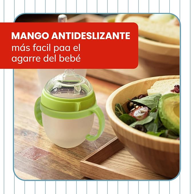 Botabee Baby Bottle Handle Grip for Comotomo 5 Ounce and 8 Ounce Silicone Bottles - Pack of 3 (Green)-CubbioJoy