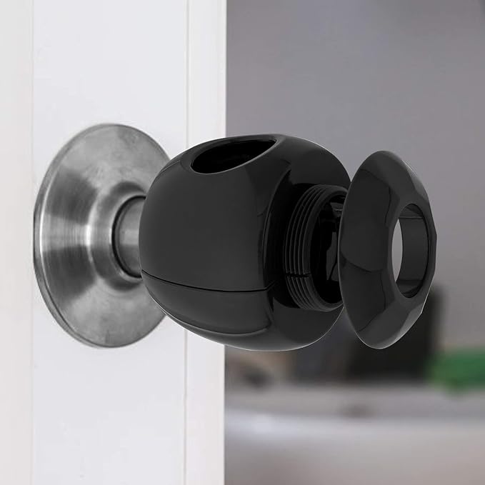 Black - Door knob Baby Safety Cover - 5 Pack - Deter Little Kids from Opening Doors with A Child Proof Door Handle Lock - Driddle-CubbioJoy
