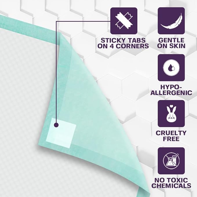 Disposable Bed Pads for Adults 17 x 24 (100 Count) - Super Absorbent and Waterproof - Incontinence Bed Pads, Chuck Pads, Chux Pads, Changing Pads for Baby, Pee Pads for Kids-CubbioJoy