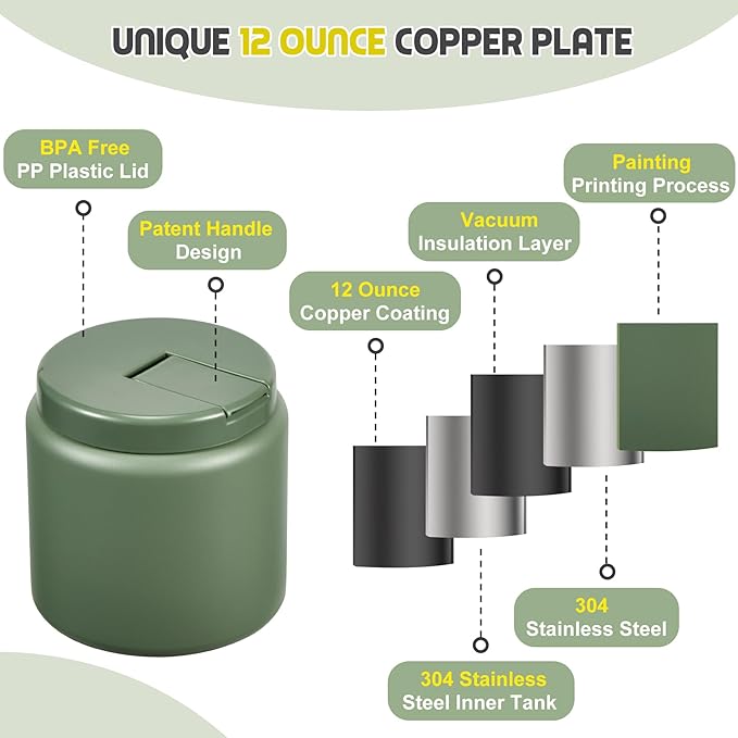 26oz Soup Thermo for Hot Food Kids with Buckle Lid Insulated Vacuum Food Jar Wide Mouth Leakproof Stainless Steel Lunch Container (Green)-CubbioJoy